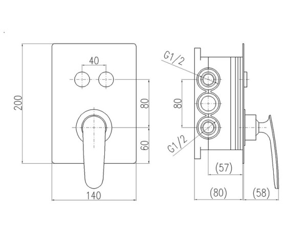 Смеситель для душа Rav Slezak Tigris TG186BOX. Фото 2