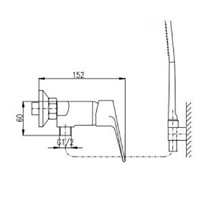 Смеситель для душа Rav Slezak Victoria VI281.5/1. Фото 2