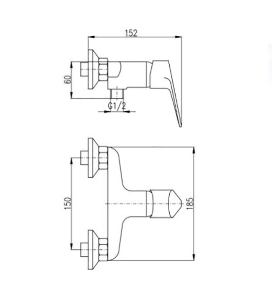 Смеситель для душа Rav Slezak Victoria VI281.5. Фото 2
