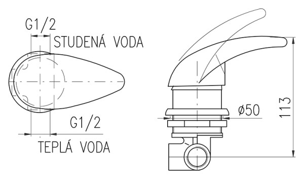 Смеситель для душа Rav Slezak X184. Фото 2