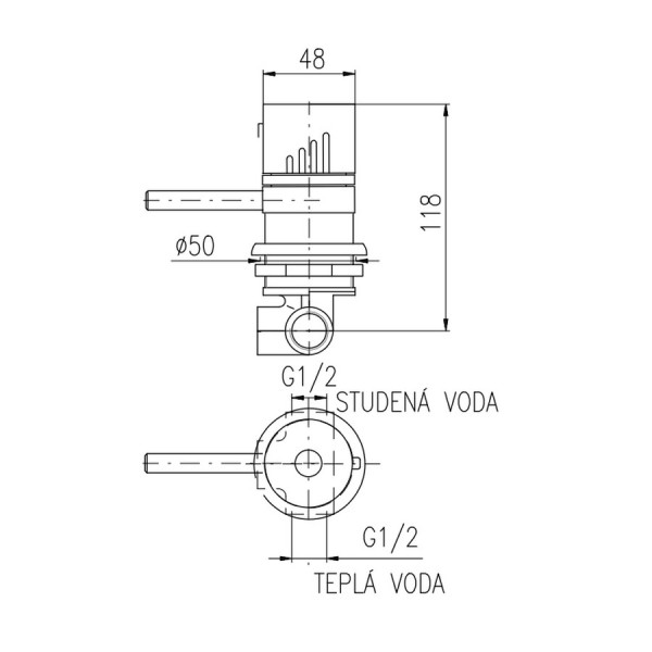 Смеситель для душа Rav Slezak X184T. Фото 2
