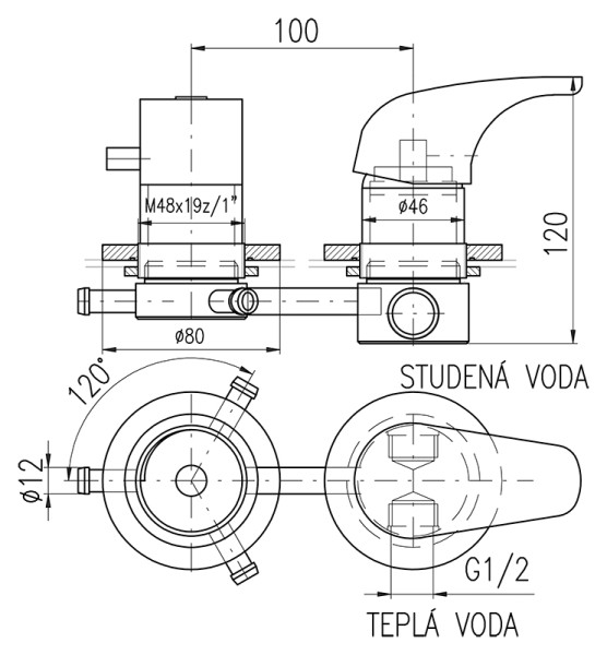 Смеситель для душа Rav Slezak X382. Фото 2