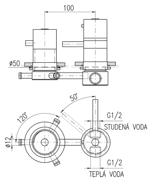 Смеситель для душа Rav Slezak X382T. Фото 2