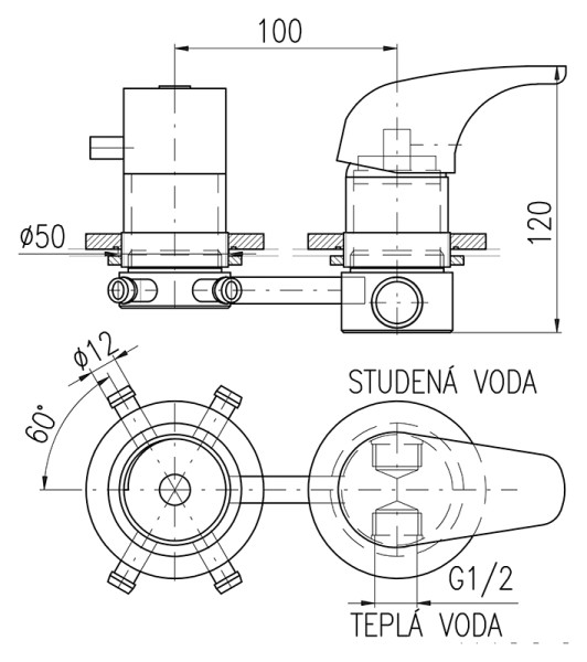Смеситель для душа Rav Slezak X482. Фото 2