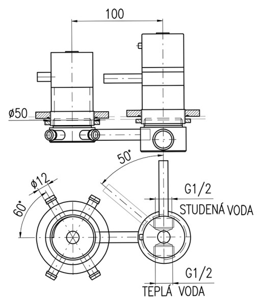 Смеситель для душа Rav Slezak X482T. Фото 2