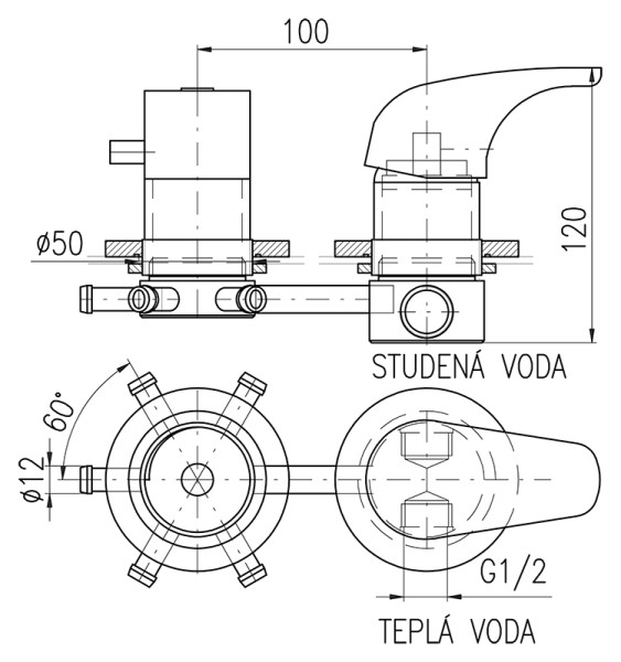 Смеситель для душа Rav Slezak X582. Фото 2