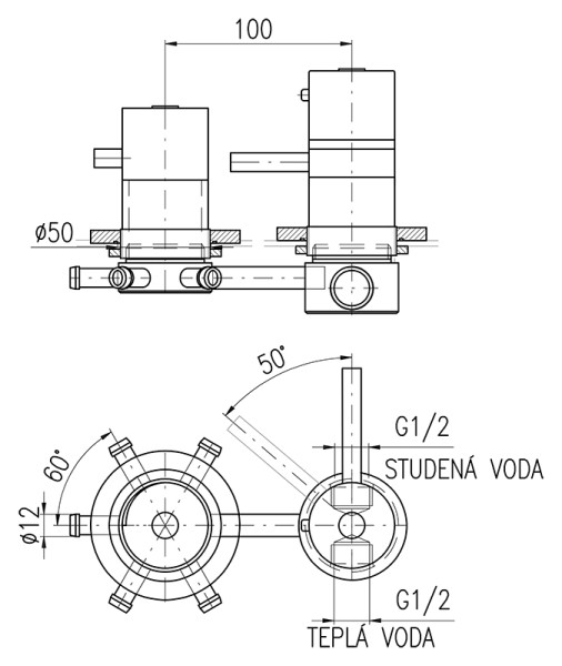 Смеситель для душа Rav Slezak X582T. Фото 2