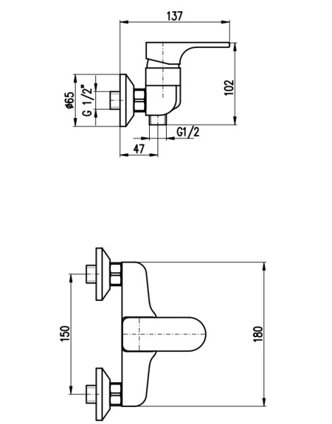 Смеситель для душа Rav Slezak Yukon YU180.5CB. Фото 2