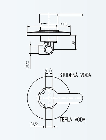 Смеситель для душа Rav Slezak Zambezi ZA083. Фото 2