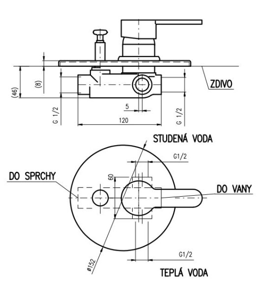 Смеситель для душа Rav Slezak Zambezi ZA086K. Фото 2