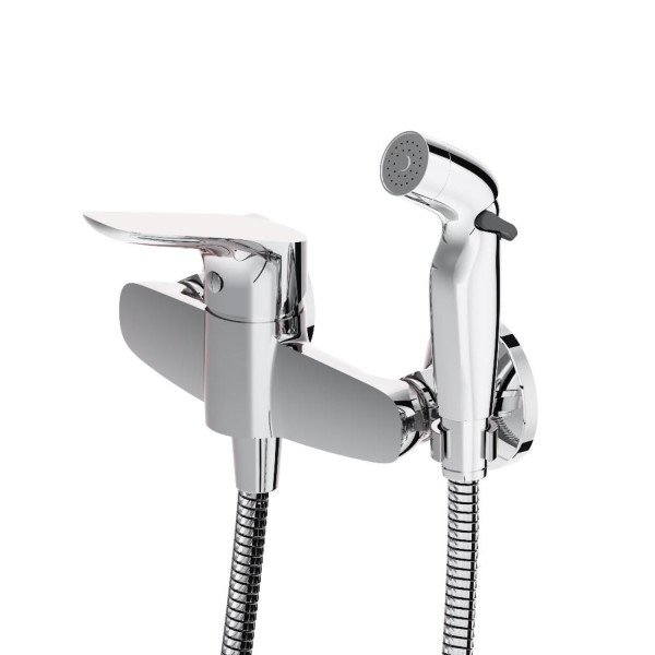 Смеситель для душа с гигиенической лейкой, держателем и шлангом. Фото 1