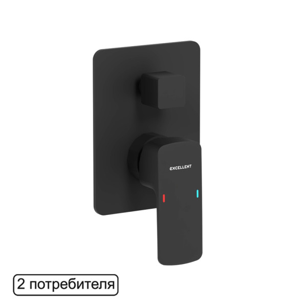 Смеситель для душа скрытого монтажа EXCELLENT Keria AREX.2045BL (черный мат). Фото 1