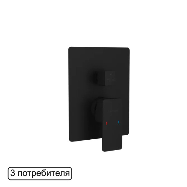 Смеситель для душа скрытого монтажа EXCELLENT Keria AREX.2047BL (черный мат). Фото 1