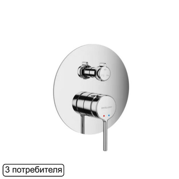 Смеситель для душа скрытого монтажа EXCELLENT Pi AREX.1247CR (хром). Фото 1