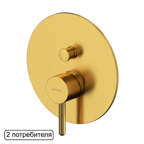 Смеситель для душа скрытого монтажа WHITECROSS Y Y1235GLB (брашированное золото). Фото 1