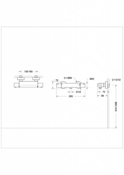 Смеситель для душа термостатический Bravat Stream F93984C-01B, хром. Фото 2