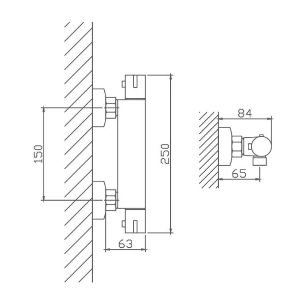 Смеситель для душа термостатический Haiba HB20809, хром. Фото 5