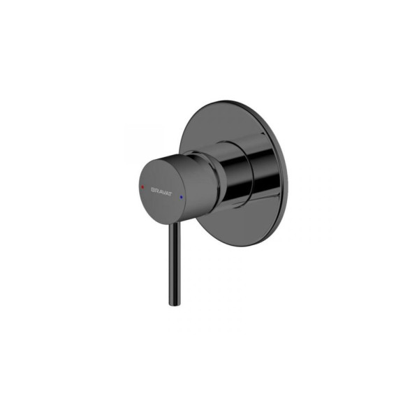 Смеситель для душа встраиваемый на 1 потока Bravat Arc PB86061BW-A1-ENG, черный. Фото 1