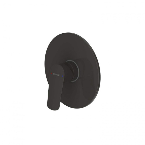 Смеситель для душа встраиваемый на 1 потока Bravat Rhein PB8429564BW-ENG, черный. Фото 1