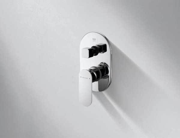 Смеситель для душа встраиваемый на 3 потока Bravat Gina P69194C-ENG, хром. Фото 3