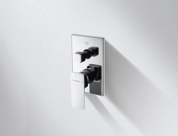 Смеситель для душа встраиваемый на 3 потока Bravat Phillis P69195C-ENG, хром. Фото 3