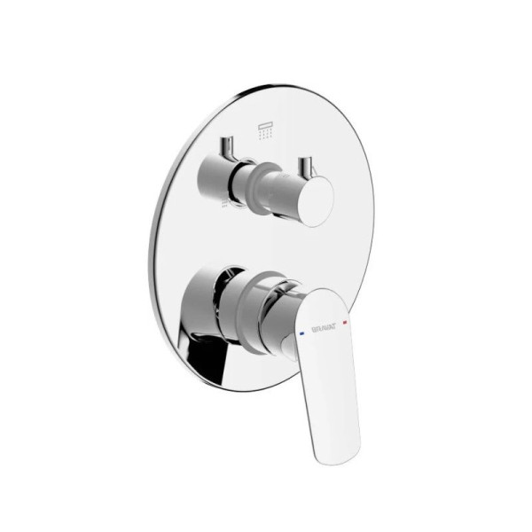 Смеситель для душа встраиваемый на 3 потока Bravat Rhein PB8429564CP-3-ENG, хром. Фото 1