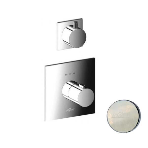 Смеситель для душа встраиваемый с термостатом Webert Elio EL971302345, никель. Фото 1