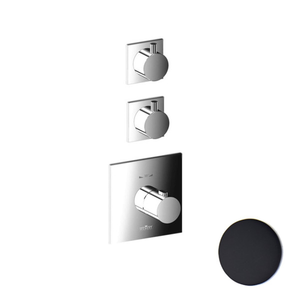 Смеситель для душа встраиваемый с термостатом Webert Elio EL971402560, черный. Фото 1