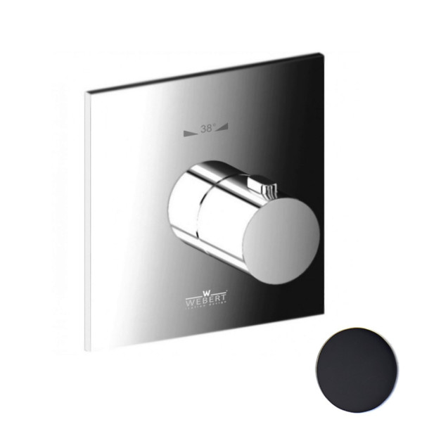 Смеситель для душа встраиваемый с термостатом Webert Elio EL972101560, черный. Фото 1