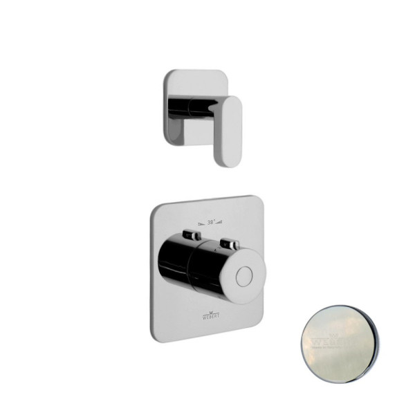 Смеситель для душа встраиваемый с термостатом Webert Living LV971302345, никель. Фото 1