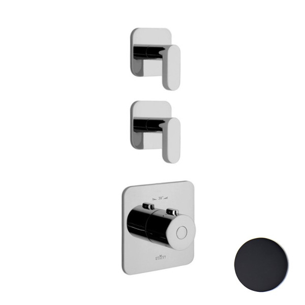 Смеситель для душа встраиваемый с термостатом Webert Living LV971402560, черный. Фото 1