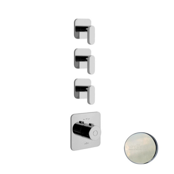 Смеситель для душа встраиваемый с термостатом Webert Living LV971502345, никель. Фото 1