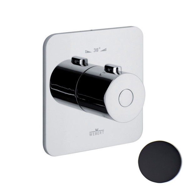 Смеситель для душа встраиваемый с термостатом Webert Living LV972101560, черный. Фото 1