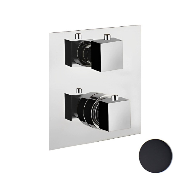 Смеситель для душа встраиваемый с термостатом Webert Pegaso PE970901560, черный. Фото 1