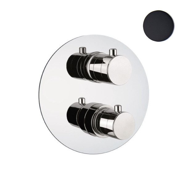 Смеситель для душа встраиваемый с термостатом Webert Sax Evolution SE970902560, черный. Фото 1