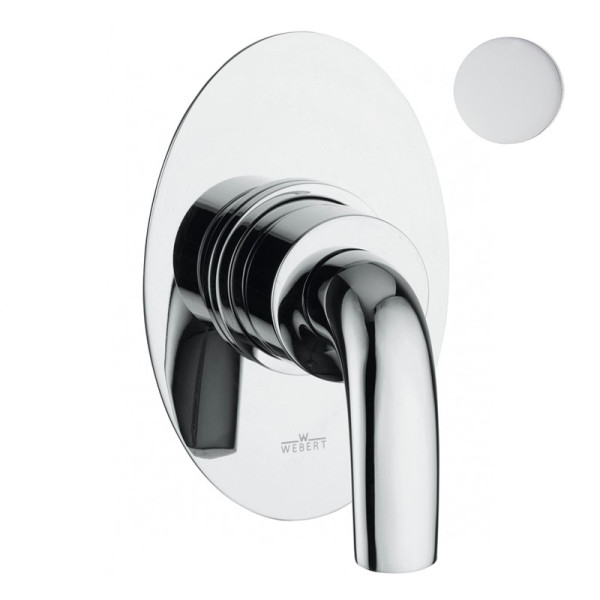 Смеситель для душа встраиваемый Webert Aria AI880101844, белый/хром. Фото 1