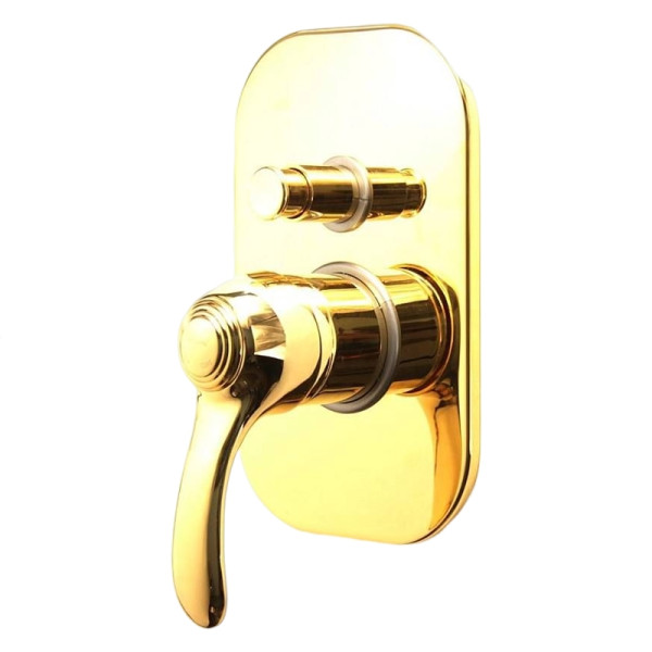 Смеситель для душа встраиваемый Webert Aurora AU860101010, золото. Фото 1