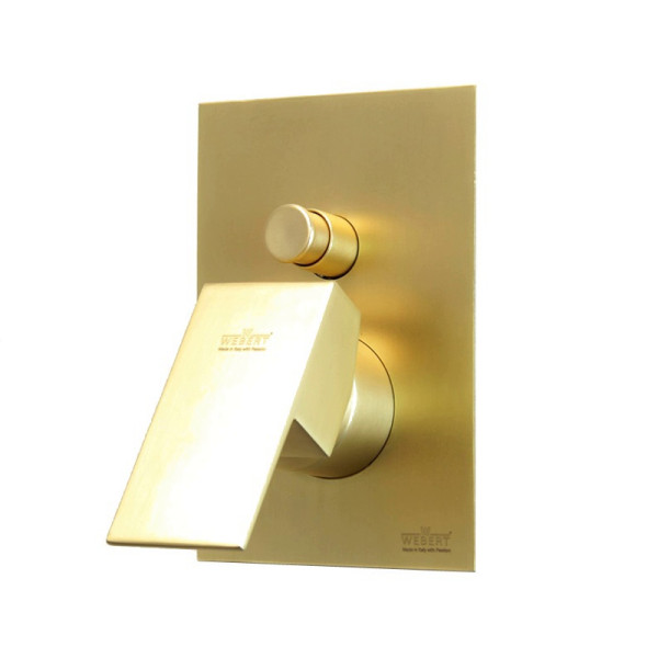 Смеситель для душа встраиваемый Webert Pegaso PE860101794, матовое золото. Фото 1