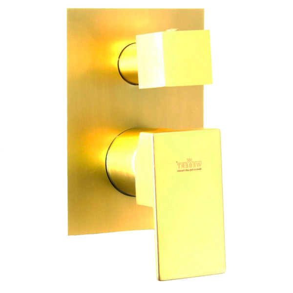 Смеситель для душа встраиваемый Webert Pegaso PE880601794, матовое золото. Фото 1