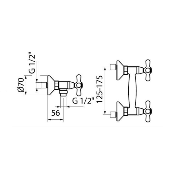 Смеситель для душа Webert Armony AM760102010, золото. Фото 2