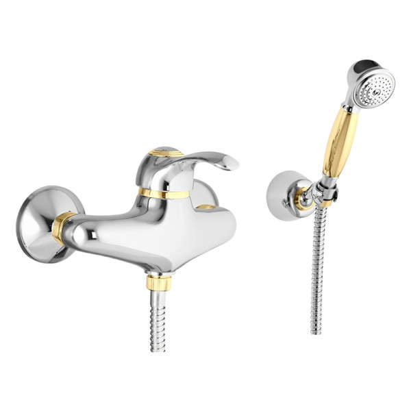 Смеситель для душа Webert Aurora AU870101017, хром/золото. Фото 1