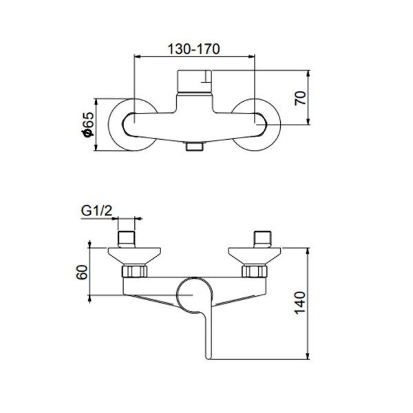 Смеситель для душа Webert DoReMi DR870102560, черный. Фото 2