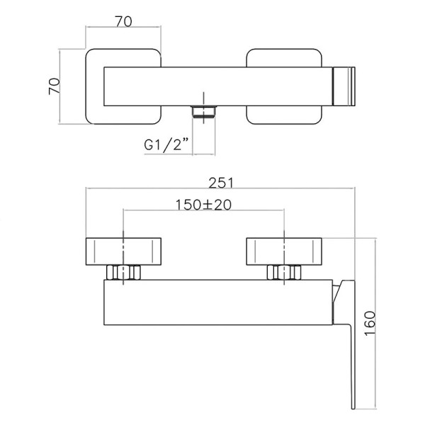 Смеситель для душа Webert Pegaso PE870101740, белый. Фото 2