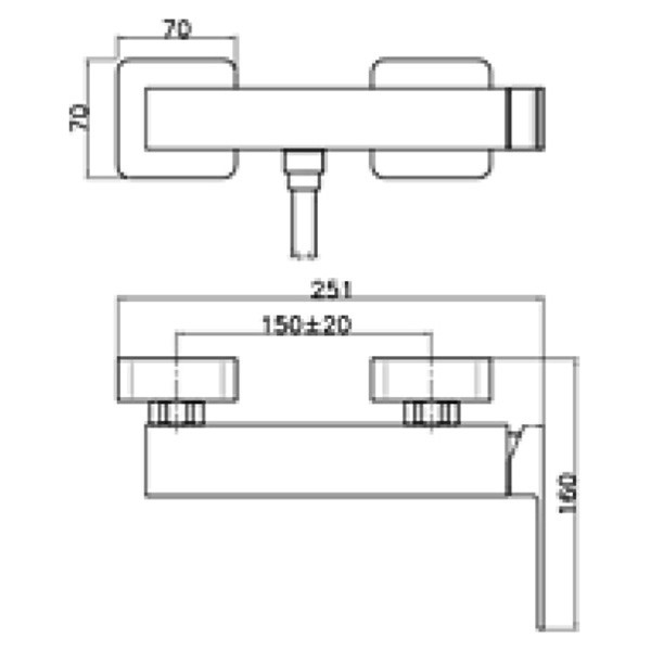 Смеситель для душа Webert Pegaso PE870102010, золото. Фото 2