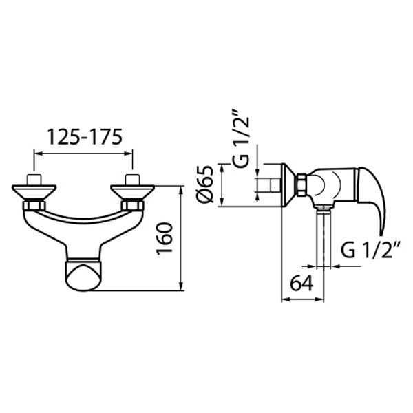 Смеситель для душа Webert Sax SX870102015. Фото 2