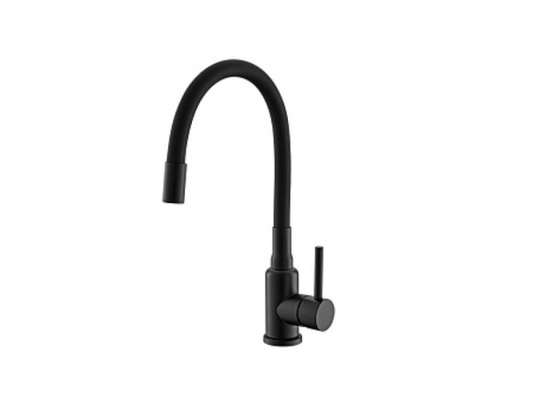 Смеситель для кухни Alveus Flexa Black Matt черный матовый. Фото 1