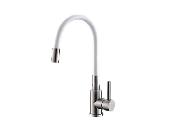 Смеситель для кухни Alveus Flexa White Sat белый. Фото 1
