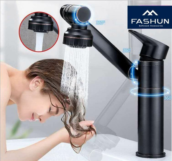 Смеситель для кухни FASHUN A4017-7, черный. Фото 4