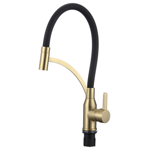 Смеситель для кухни Fmark FS8244C-01, матовое золото. Фото 1