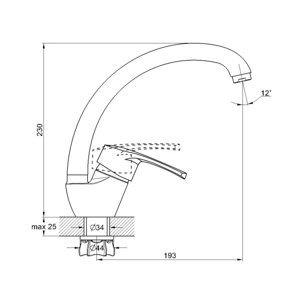 Смеситель для кухни G.Lauf 8G4-A018, хром. Фото 2